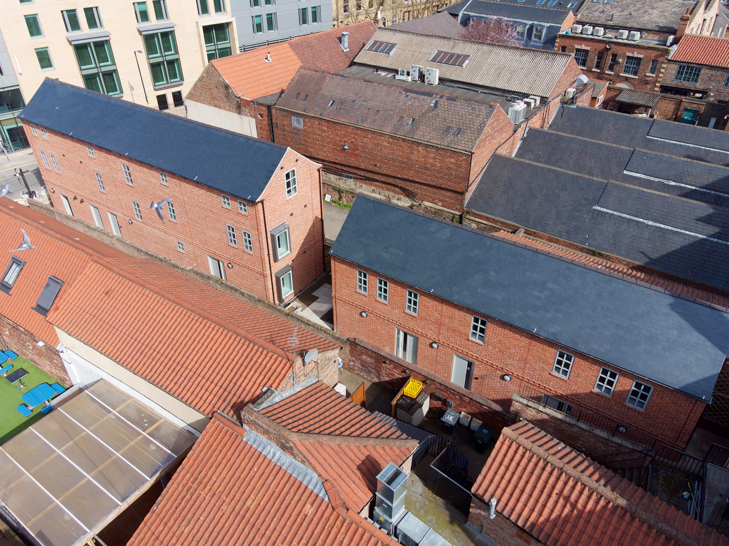 Warehouse & Residential Estate Overhead View
