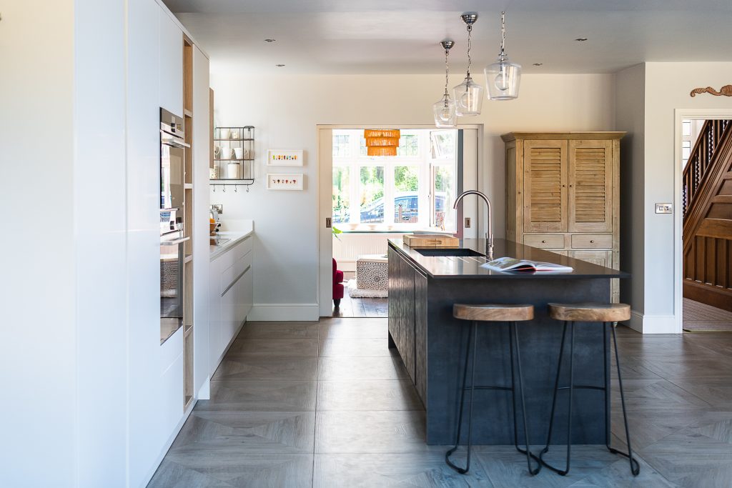 Renovated kitchen space. 