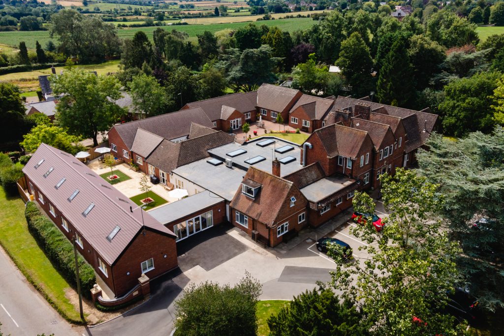 Aerial view of care home.