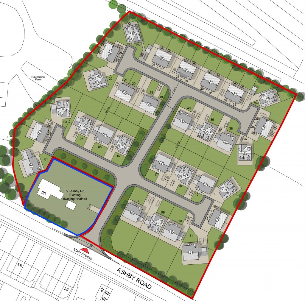 Part of an initial feasibility study for a plot in Leicestershire