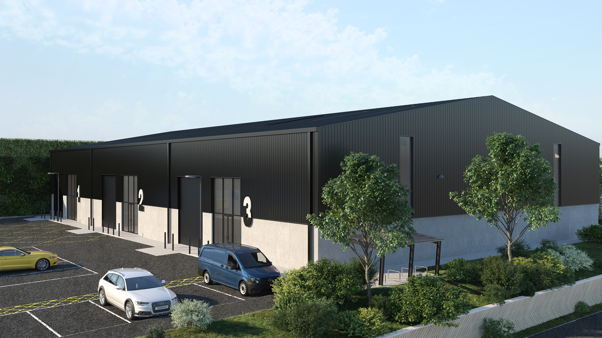 Trade Park Warehouse External Side View