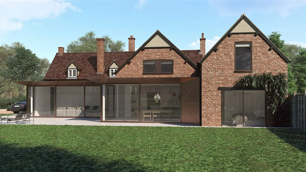 modern home extension for grade II listed cottage