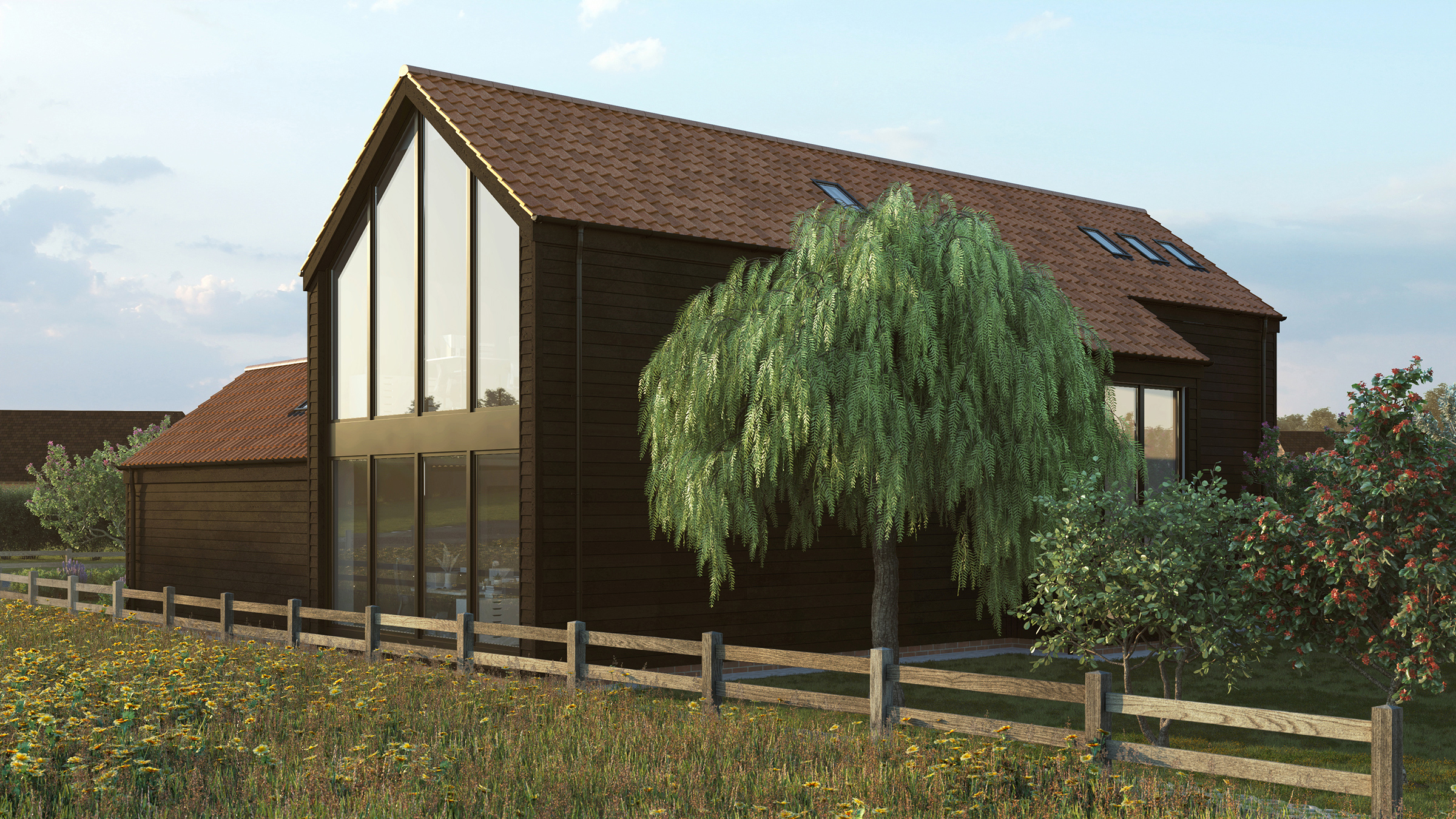 Back View Of Long Clawson Post Production House