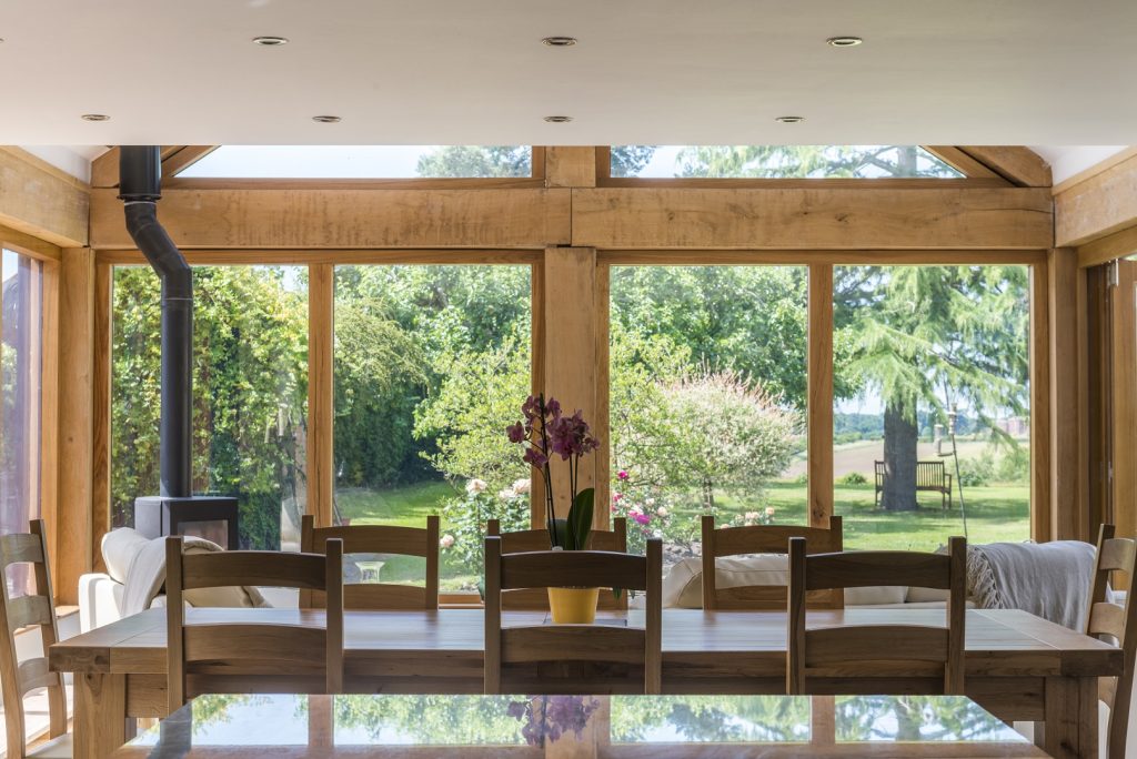 interior timber frame extension