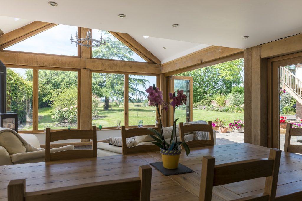 interior timber frame extension