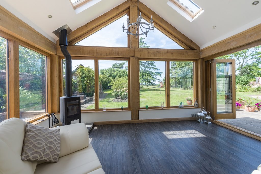 interior timber frame extension